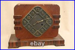 Antique Junghans Amsterdam School Art Deco Clock For Spares Or Repair