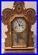 Antique Restored 19th C. INGRAHAM Carved Oak’Calendar’ Gingerbread Mantel Clock