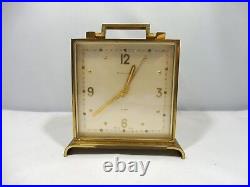 Antique Tiffany And Co. Art Deco Style Wind Up Brass 8 Day Clock Working