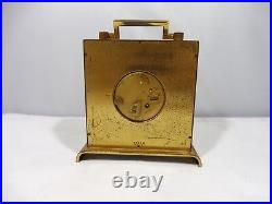 Antique Tiffany And Co. Art Deco Style Wind Up Brass 8 Day Clock Working