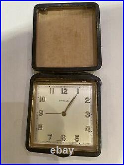 Antique Tiffany And Co. Art Deco Style Wind Up Brass Day Clock Working