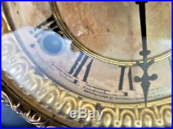 Antique Waterbury Art Deco Mantle Clock Chime Pendulum Circa 1900