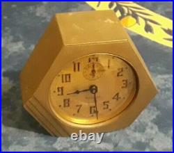 Antique Westclox 61-f Dura Art Deco Alarm Clock Running