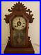 Antique Working 1870’s E. N. WELCH Victorian Walnut Parlor Mantel Clock with Alarm