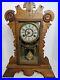 Antique Working 1870’s NEW HAVEN Cock Co. Victorian Walnut Parlor Mantel Clock