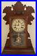 Antique Working 1870’s Waterbury Fenwick Victorian Walnut Parlor Mantel Clock