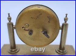 Antique Working 1920's ELGIN Brass 8 Day Mechanical Wind-Up Art Deco Desk Clock