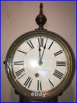 Antique Working 1920's INGRAHAM Time Large 40 Banjo Wall Clock