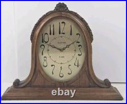 Antique Working 1920's WALTHAM Mahogany 8 Day Art Deco Mantel Shelf Clock