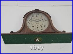 Antique Working 1920's WALTHAM Mahogany 8 Day Art Deco Mantel Shelf Clock