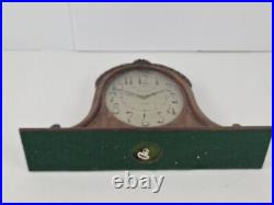 Antique Working 1920's WALTHAM Mahogany 8 Day Art Deco Mantel Shelf Clock