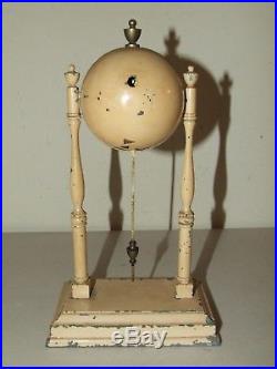 Antique Working 1933 Lux Clock Co. Art Deco Globe Ball Orb Novelty Mantel Clock