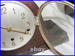 Antique Working Napoleon Hat Mantel Clock By Fontenoy Westminster Chimes