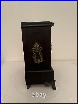 Antique Working SESSIONS'Time & Strike' Inlaid Victorian Mantel Shelf Clock