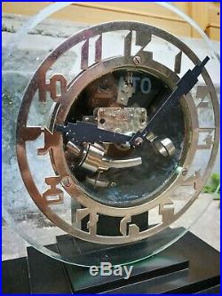 Antique art deco 1920 french Ato clock Hatot Glass bakelite