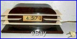Art Deco 1948 Pennwood Numechron Imperial Vintage Bakelite Flip Clock