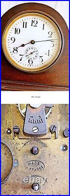 Art Deco Antique Small Mantel Clock Duverdrey & Bloquel France