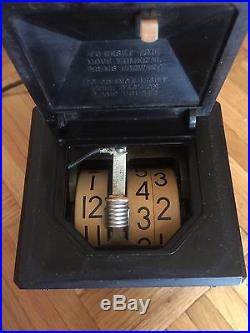 Art Deco Bakelite & Brass GE Telechron Cyclometer Clock Mod AB8B02 1927 4 Parts