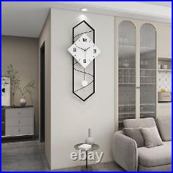 Art Deco Battery Operated Large Wall Clock Quiet and Stylish Decor