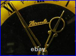 Art Deco Bauhaus Brass Desk Clock Hermle Germany