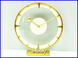 Art Deco Bauhaus Brass Desk Clock Junghans Meister A Master Piece Germany