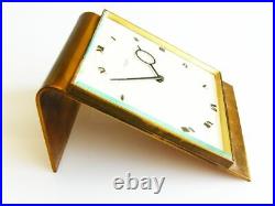 Art Deco Bauhaus Brass Desk Clock Kienzle Germany