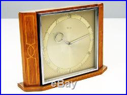 Art Deco Bauhaus Wood Desk Clock Heinrich Moeller Kienzle Germany