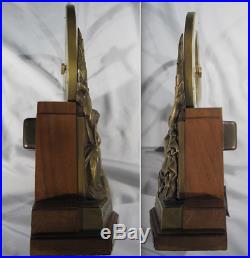 Art Deco Bronze Sylvania Award Bel Geddes Golden Hour Clock Nude Emmy Oscar Tv