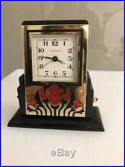 Art Deco Cartier Pendulette Roman Numeral Alarm Clock 890700461 Vintage Swivel