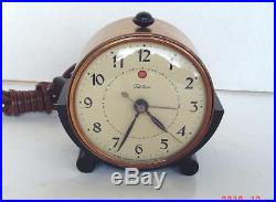 Art Deco Catalin / Bakelite Telechron Model 7f53 Clock Telebell
