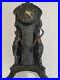 Art Deco Clock Nouveau Female Nude Figurine Statue Mid Century Bronze Finish