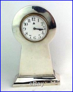 Art Deco Clock Sterling Silver Charles Green Birmingham 1921
