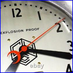 Art Deco Crouse Hinds Explosion Proof Wall Clock Large 16 Cast Aluminum