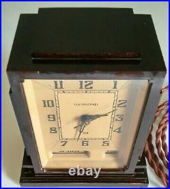 Art Deco Era Hammond Co. Brown Bakelite Clock Look