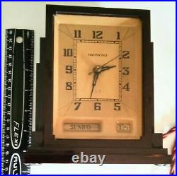 Art Deco Era Hammond Co. Brown Bakelite Clock Look