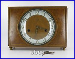 Art Deco Era KIENZLE Wood Mantle Clock Beautifully Crafted Made in Germany