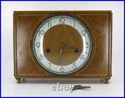 Art Deco Era KIENZLE Wood Mantle Clock Beautifully Crafted Made in Germany