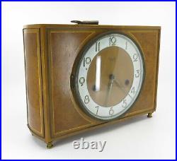 Art Deco Era KIENZLE Wood Mantle Clock Beautifully Crafted Made in Germany