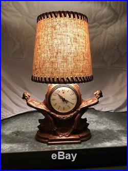 Art Deco Figurine Lamp Clock Nuart Frankart Style