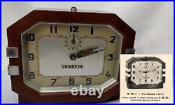 Art Deco French Bakelite Alarm Clock by Vedette 1935 working condition