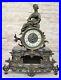 Art Deco French Maiden Mantle Clock Hot Cast Bronze Sculpture Figure