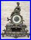 Art Deco French Maiden Mantle Clock Hot Cast Bronze Sculpture Handmade Figure