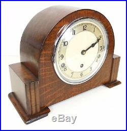 Art Deco Garrard Oak Quarter Chiming Mantle Clock Supurb