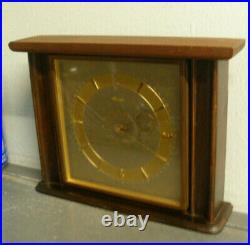 Art Deco German Bauhaus Wood Mantle Clock Heinrich Moeller Kienzle Germany Mint