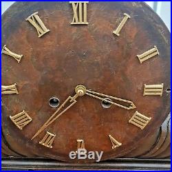 Art Deco German Kienzle Westminster Walnut Chiming Clock