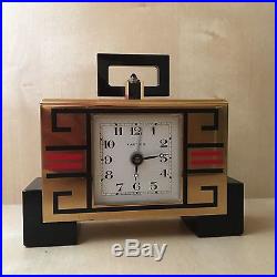 Art Deco Gilt and Brass Cartier Alarm Clock