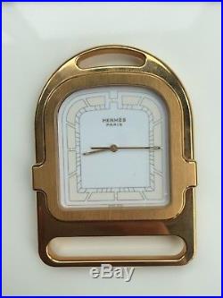 Art Deco Hermes Desk Clock USED