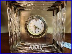 Art Deco Italian Murano Glass Rod Desk Clock Working