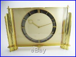 Art Deco Jaeger LeCoultre Swiss 8 Day Brass Mantle Shelf Table Clock # 232