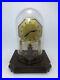 Art Deco Kern 400 Day Clock With Wooden Base & Globe Dome (For Parts or Repair)